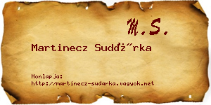 Martinecz Sudárka névjegykártya